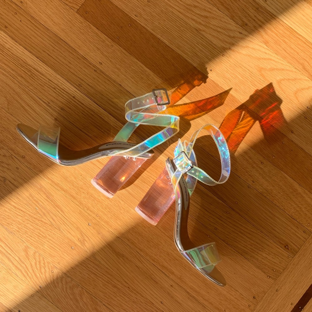 Jeffery Campbell iridescent heels